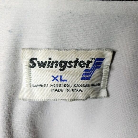 American Printing Company Satin Bomber Jacket Vintage 80s Made In USA Mens XL - Picture 5 of 6